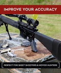 Rifle with Gel Recoil Pad for Shotguns and Rifles, Slip On Visco Elastic Gel Stock Pad Reducing Kick, on outdoor bench