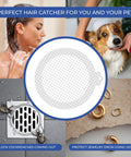 35 Pack Disposable Hair Catcher Mesh Strips For Shower Bathtub Sink Drain Stops Clogs Dead In Its Tracks Keeps Your Pipes Spotless A Straight Out No Sweat Solution with a circular adhesive mesh design.