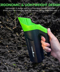 Handheld Seed Spreader Pro For Lawn Care And Snow Removal Multi Use Spreader for grass seed on soil with ergonomic handle