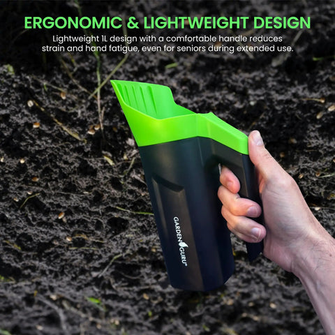 Handheld Seed Spreader Pro For Lawn Care And Snow Removal Multi Use Spreader for grass seed on soil with ergonomic handle
