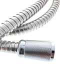 Close-up of Pull Out Replacement Shower Hose 59 Inch Chrome Finish No-Fuss Easy Fit For Grohe Hand Shower Faucets, flexible design