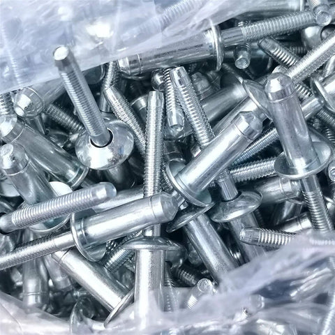 Heavy Duty Carbon Steel Blind Rivet Set, 6.4x14.5mm used for secure metal joining, industrial grade, vibration resistant.