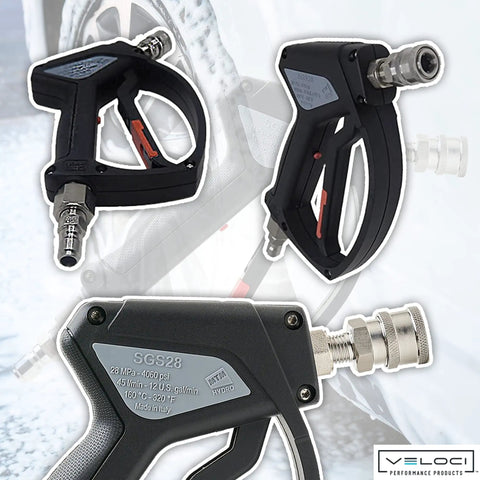 Heavy Duty Pressure Washer Trigger Gun With Stainless Steel Fittings And Built In Swivel Hose For No Tangling And Quick Cleanups Commercial Grade SGS28