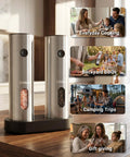 Xinkor Electric Salt And Pepper Grinder Set With Usb Rechargeable Charging Base on kitchen counter ready for use.