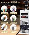 Adjustable Wire Stripper Machine For 0.06 To 1 Inch Wires Hand Crank Or Drill Powered Copper Wire Stripping Tool with wire examples