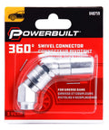 360 Degree Swivel Grease Gun Coupler With 45 Degree Angle For Easy Access To Most Grease Fittings, 6000 PSI Working Pressure, Ball Bearing Joints, O Ring Seals Keep Leaks In Check, Built Tough Grease Fitting Connector, packaged