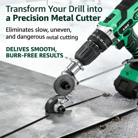 Drill Nibbler Attachment For Sheet Metal Cutting Turns Your Drill Into A Fast Burr Free Metal Cutter With Titanium Coating