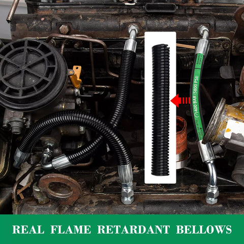 Installed High Pressure Oil Pump HPOP Hoses And Crossover Replacement Kit For Ford Powerstroke 7.3L Diesel 1999 To 2003.