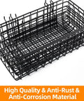 4 Pack Pegboard Baskets Set With Hooks, Square Style Pegboard Organizers For Workbench And Garage Storage, Heavy Duty Chrome Steel Bins In S M L XL Sizes, Each Holds Up To 30 Lbs