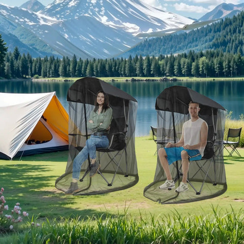 63 Inch Mosquito Net Cover For Canopy Chair With Zipper Opening, 35 By 32 Inches Waterproof Roof, outdoor use, no chair included
