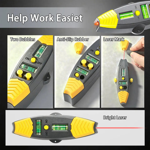 3-in-1 Magnetic Stud Finder with Laser, Wall Scanner with magnetic positioning modules and laser feature, compact design.