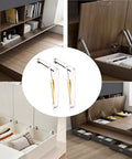 Heavy Duty Gas Spring Lid Stay Hinge With 100N Lift Support For Cabinet Doors And Toy Boxes, Built Tough Cold Rolled Steel Damper