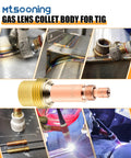 Pro Grade Tig Welding Consumables Kit With Gas Lens Collet Bodies And Copper Collet Tips For WP 17 18 26 Series Torches image