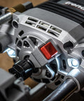 Close-up of the Beefy Dual-Mode Plunge Router 3-1/4 HP With 1/2 Inch Collet, variable speed and precision centering system.