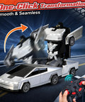 Transformation of Cybertruck RC Toy Car For Kids 2 In 1 Vehicle With 2.4GHz Remote from truck to robot with remote control.
