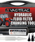 Hydraulic Fluid Saver Vacuum Tool for Tractor Filter Changes Oil Suction Pump Kit package with components displayed.