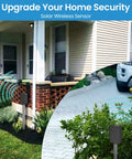 Solar Wireless Driveway Alarm For Cars Only Easy Car Only Vehicle Detector With Low False Alarms Weatherproof Outdoor Sensor Works In Rain Or Snow Temperature Range Minus Four To One Forty Fahrenheit Quick Setup And Reliable Alerts, outdoor post-mounted sensor