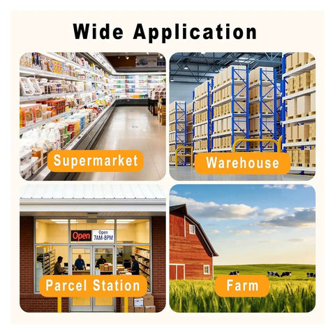 Wide application of Heavy Duty Gravity Roller Conveyor in supermarket, warehouse, parcel station, and farm settings.