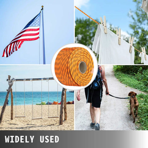 9/16 Inch Double Braid Polyester Rope 200 Ft Heavy Duty Pulling Line For Towing And Rigging 1100 Lbs Load Capacity in outdoor uses