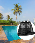 Heavy Duty Pond Pump Filter Bag Black Mesh Barrier For Outdoor Ponds And Water Features 17.7 By 17.7 Inches with Pool Background