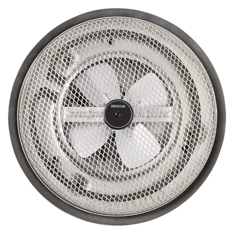 Low Profile Ceiling Heater With Enclosed Element For Bathroom, Kitchen And Home, 1250W 120V, Satin Aluminum Grille, top view