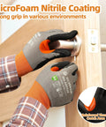 Air Skin 21 Gauge Cut Resistant Work Gloves With Second Skin Comfort Breathable Seamless Knit Flexible Grip Touchscreen Compatible Refined Tasks Size Large 1 Pair used to open a door.