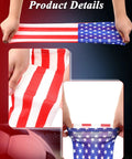 Close-up of 8 Pairs USA Flag Arm Sleeves For Men And Women Compression UV Sun Protection With Multiple Styles Perfect For Independence Day 250th Anniversary And Everyday Wear showing American flag patterns and ice silk fabric.