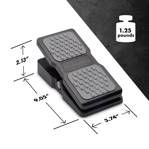 EX-P Expression Pedal For Keyboards And MIDI Controllers Control Real Time Expression with size dimensions and weight