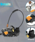 Replacement Front Left Driver Side Power Door Lock Actuator Motor With Cable For Chevy Silverado 1500 2500 3500 2010 To 2013 and GMC Sierra Suburban 2010 To 2014 Door Latch Actuator OE Number 22862026 product details including steel, plastic housing, and OE connector.