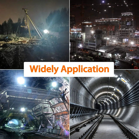 110W LED Work Light With 16500 Lumens And 5000K Daylight, IP67 Waterproof Beefy Portable Construction Light in various job sites