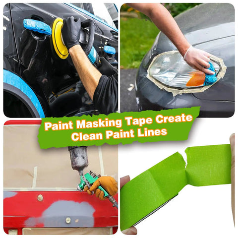 Pro Grade Painter Tape Set With 176 Yards Of 1/8, 1/4 And 1/2 Inch Width For Auto, Walls And DIY Projects in auto detailing and crafts