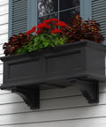 Fairfield Window Box Brackets 2-Pack Black Plastic For Cape Cod And Fairfield Models mounted under window box.