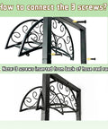 Heavy Duty Stainless Steel Garden Hose Reel With Triangle Reinforcement Brace showing screw connection details
