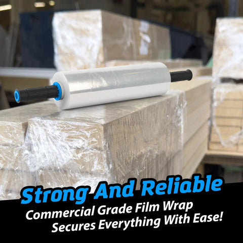 One Roll 15 Inch Wide 900 Ft Clear Heavy Duty Plastic Stretch Wrap For Shipping And Moving Pro Grade Extra Durable Shrink Film With Wrap Holder Included For Packing Trucking And Logistics
