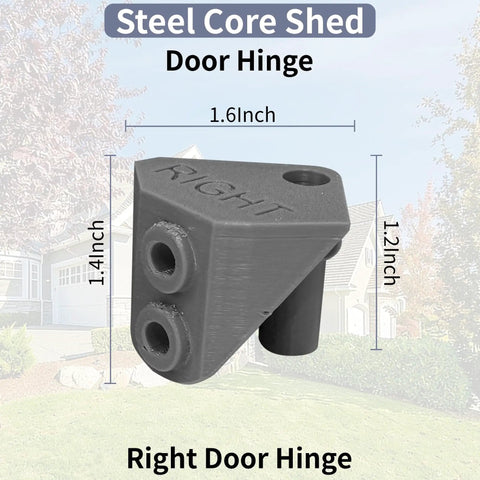 Right Door Hinge Replacement For 6 By 5 Ft Slide Lid Resin Shed Compatible With Part 3T17 3T17-2 3T17-3 shown with dimensions