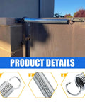 Strong Arm Extension Spring Crafted From Heavy Duty High Carbon Steel Measuring One Inch Outer Diameter By Twelve Inch Length Zero One Oh Five Wire Thickness mounted on a gate.
