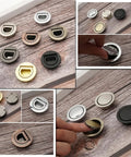 Hidden Door Handle Set Recessed Metal Pulls For Cabinets And Drawers Invisible Round Wardrobe Shoe Pulls variety in Color G