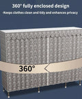 Portable Closet Wardrobe With Snap Cover For Bedroom Non Woven Fabric Organizer, 360° fully enclosed design for privacy.