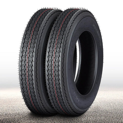 Heavy Duty Trailer Tires For Utility Boat Camper And Hauler Trailers, Sizes 20.5x8.0-10 And 4.80-12, side view