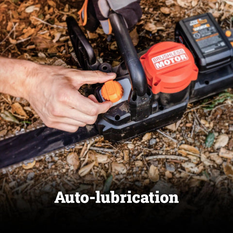 Adjusting chain tension on Nitro 40V 16 Inch Cordless Brushless Chainsaw With 4.0Ah Battery Tool Only WG385.9 for easy use