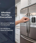 2 Pack Fridge Locks For Child Safety And Easy Access, Refrigerator Locks For Freezer Cabinets Drawers And Air Fryer