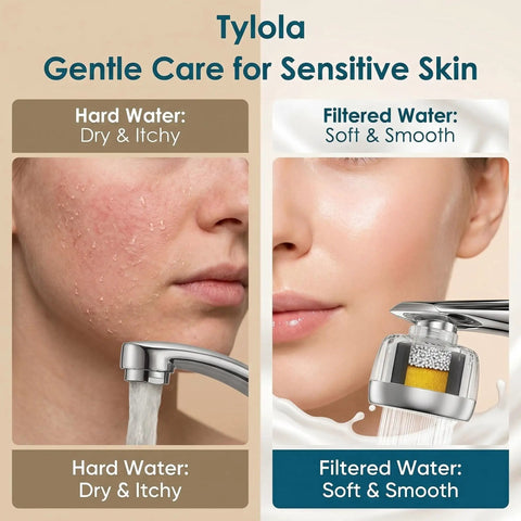 Comparison of skin effects with hard water vs. Bathroom Sink Faucet Water Filter System That Cuts 99 Percent Chlorine And Heavy Metals