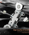 Concealed Sliding Barn Door Hardware Kit With Soft Close Mechanism And Invisible Floor Track, close-up of metal components