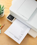 Real Deal Multipurpose Copy Printer Paper 8 Ream Case 4000 Sheets 20 Lb Letter Size 8.5 X 11 Inches 92 Bright White paper printing from a white printer.