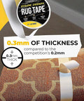 Double Sided Carpet Tape Heavy Duty Rug Gripper for Carpet Floors hardwood vinyl area rugs tiles concrete no residue easy removal