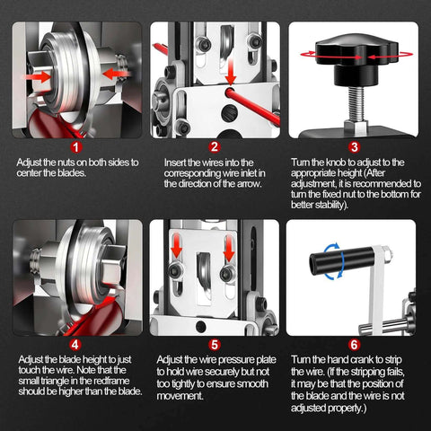 Step-by-step guide for using a Drill Powered Manual Wire Stripping Machine For 0.06 To 1 Inch Wires, Scrap Copper Wire Stripper.