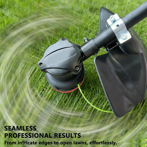 Quick Load Weed Eater Head Replacement For Most Trimmers With Counterclockwise Spin Easy Install Universal Fit Fits Stihl Fs Series Husqvarna 300 500 Echo Srm EGO DeWalt Worx And More Orange fitted on trimmer in use on grass