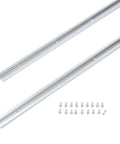 36-Inch Aluminum T Track With Wood Screws, Double-Cut Profile, Predrilled Mounting Holes, Fine Sandblast Anodized Silver Finish, 2-Pack