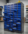 Alloy Steel 75 Drawer Parts Cabinet Organizer With ABS Drawers for heavy duty hardware storage in shop.