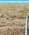1000Ft Five Eighth Inch Drip Tape With 6 Inch Spacing And 8 Mil Thick Irrigation Hose Roll in use over garden rows